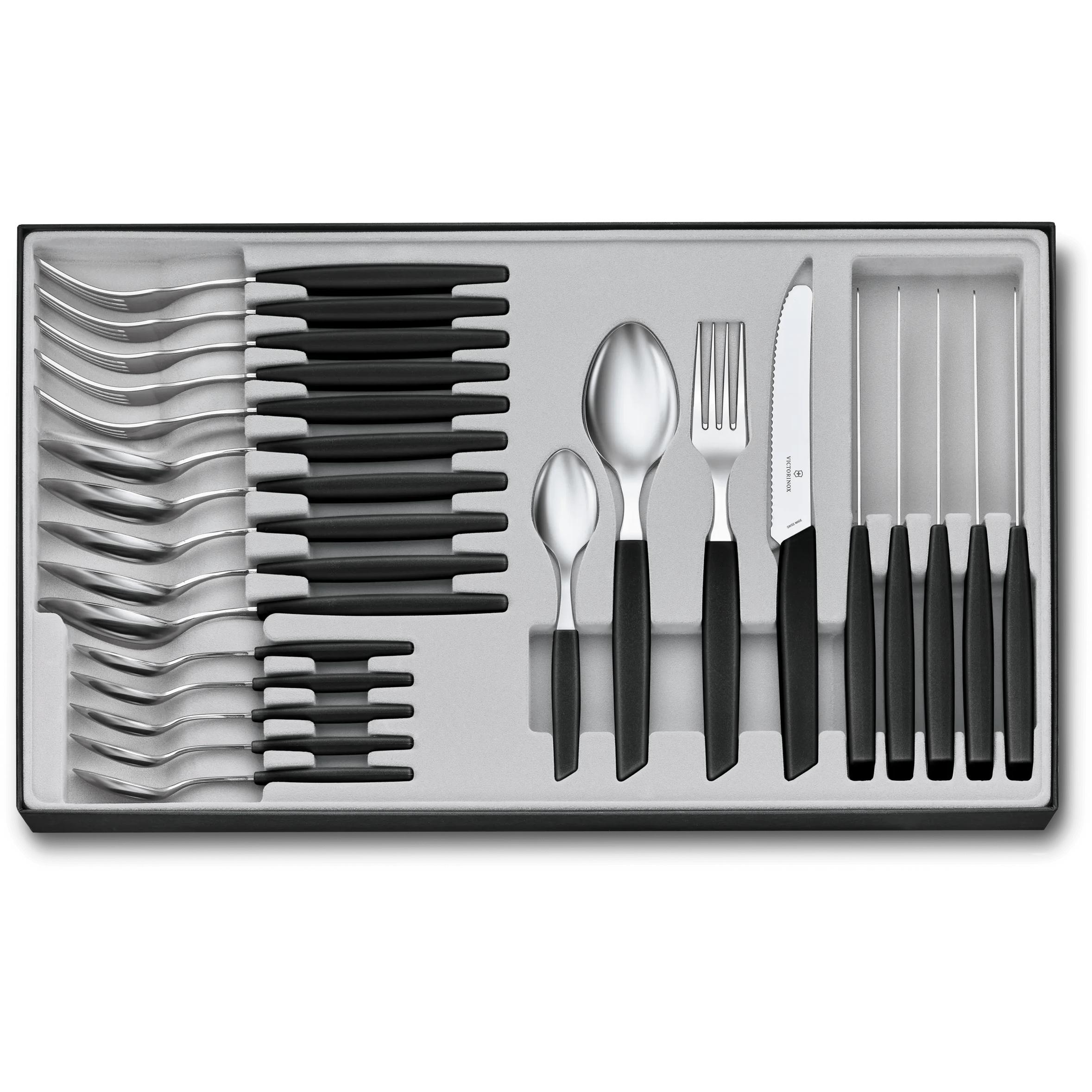 Victorinox Swiss Modern bestekset, Bestek, Zwart