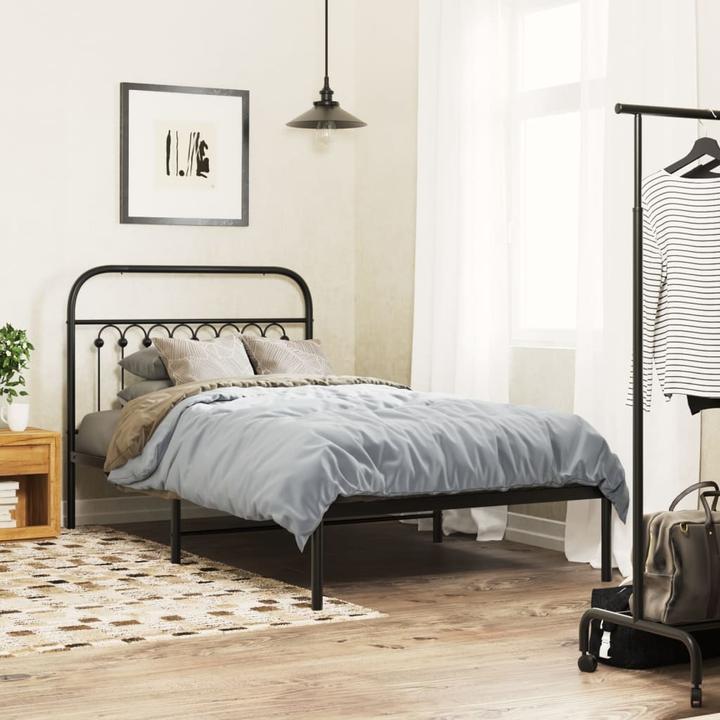 Actual product image VidaXL Bed frame with headboard (100 x 200 cm)
