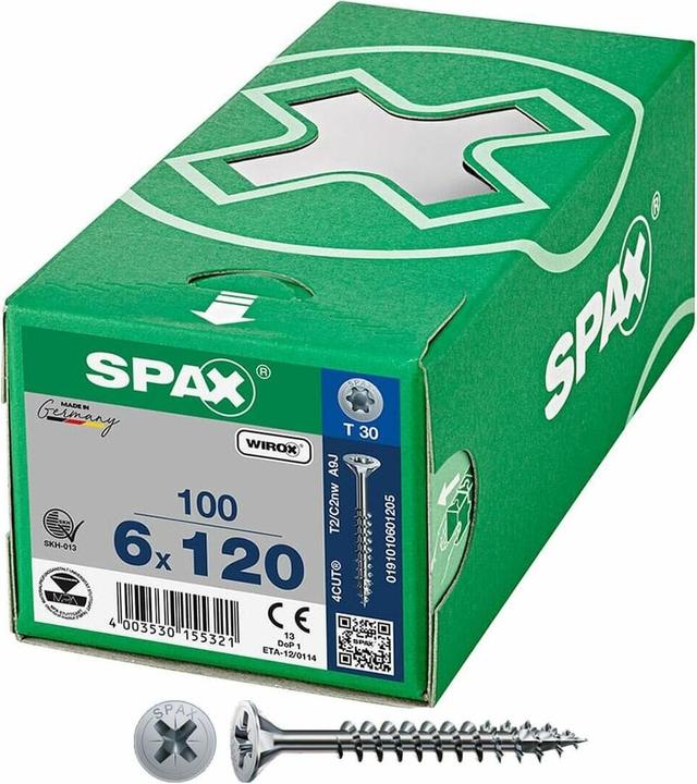 Produktbild Spax Senkmultikopf T-Star Plus T30 Teilgewinde Wirox (100 Schrauben pro Stück)