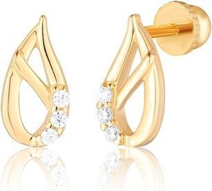 JVD - Gold stud earrings with zircons ZE0515XJ71-2700