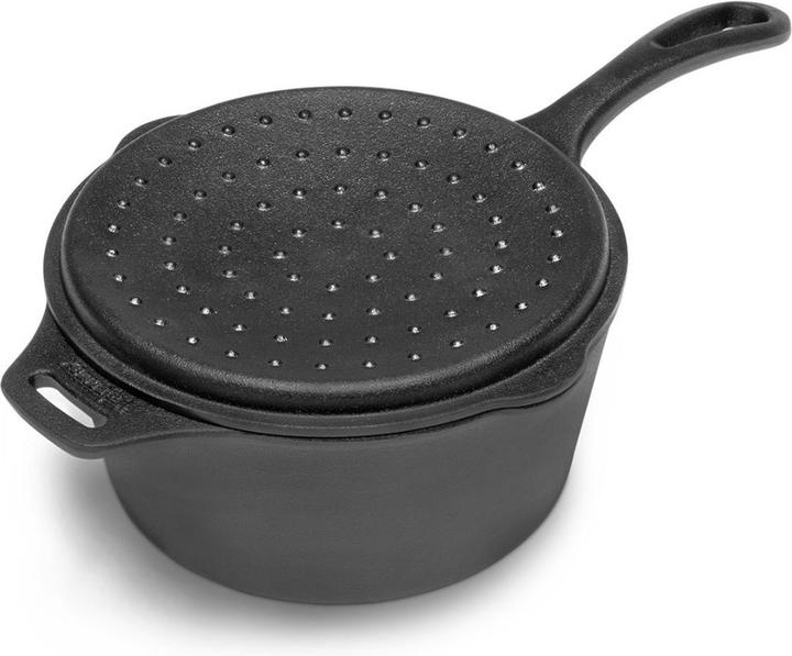 Petromax Cast iron casserole with lid kr2 (Saucepan, Cast iron, 21 x 12.80 cm)