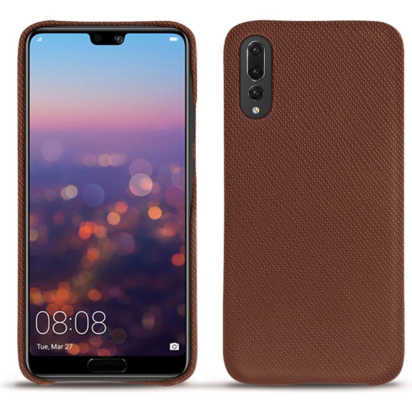 Noreve Lederschutzhülle (Huawei P20 Pro), Smartphone Hülle, Braun