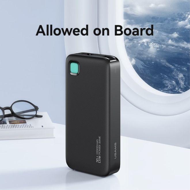 Image du produit Usams Powerbank ze zwijanym kablem Retractable Lightning 10000 mAh PD 20W Fast Charge XY Series biał (10000 mAh, 50 W)