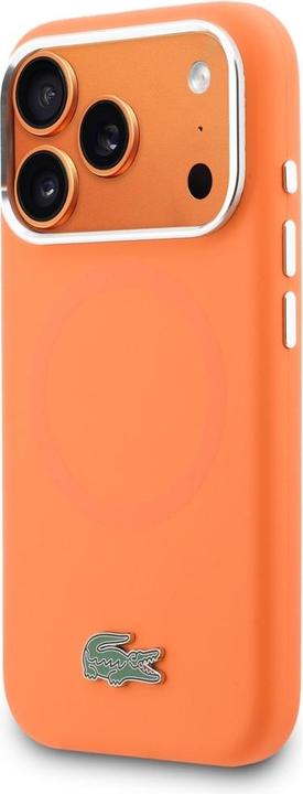 Actual product image Lacoste 17 Pro Back-Cover hul - MagSafe - Metal Edges And Logo - Orange (Apple iPhone 17 Pro)