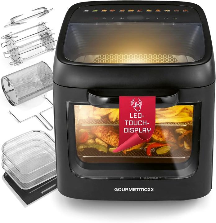 Produktbild Gourmetmaxx Heissluftofen «Multicrisp» 12.5, 12 Programme, mit Panoramadach