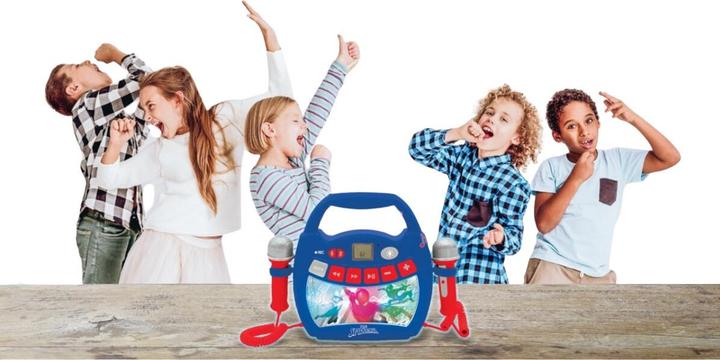 Produktbild Lexibook MP320SPZ Spider-Man-Tragbarer digitaler Karaoke-Player für Kinder-Mikrofone, Lichteffekte