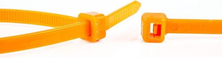 Produktbild WKK Kunststoffkabelbinder Orange 200x3,6mm 100 St. (Kunststoffkabelbinder, 200 mm, 100 Stk.)