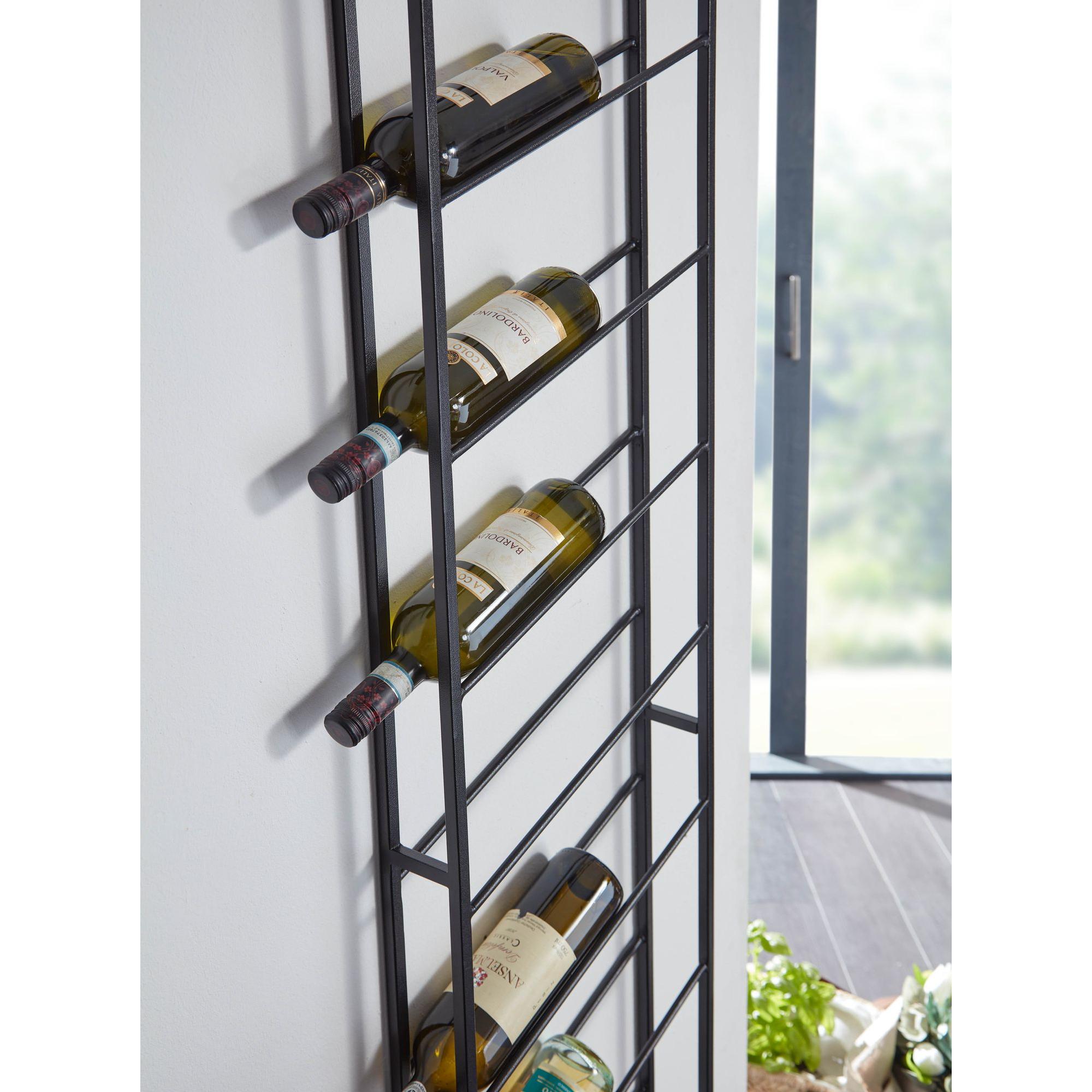 FineBuy, Weinregal, Weinregal FB41452 Metall Schwarz