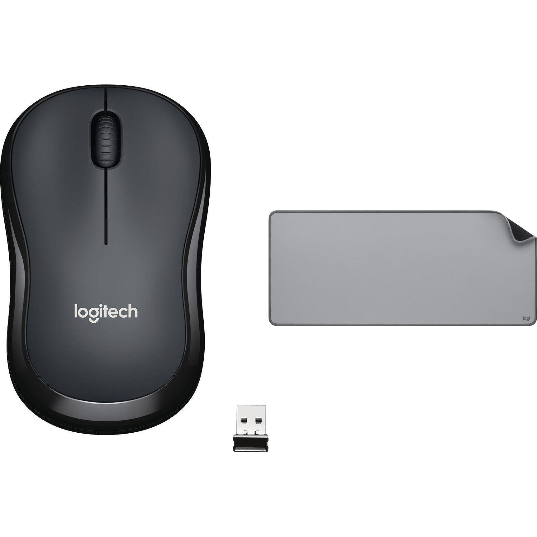 Morele Mysz Logitech M220 Silent (910-004878) + Studio Series - MID GREY (956-000052) (Senza fili), Mouse, Grigio