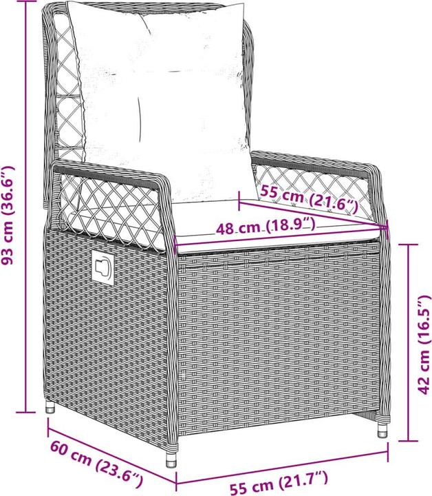 Produktbild vidaXL Garten Essgruppe (160 x 80 x 74 cm)