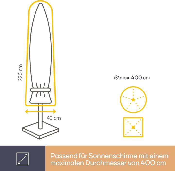Produktbild Garden Lights Schutzhülle für Schirm - max. 4 m