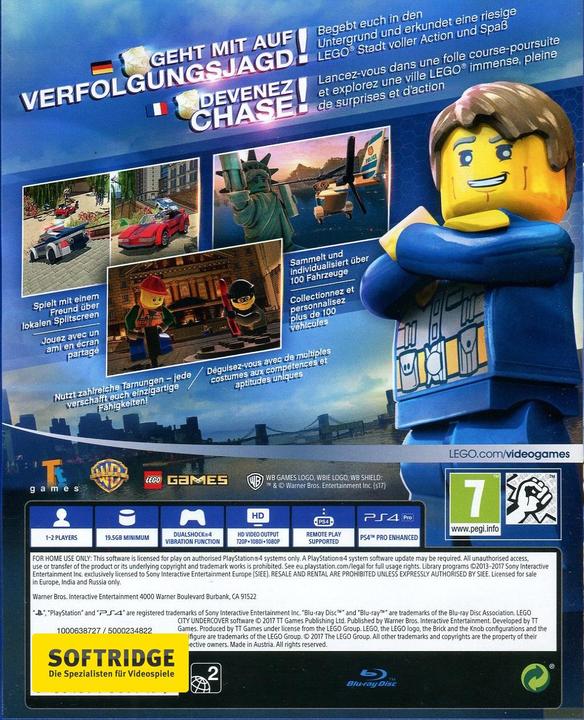 Produktbild WB LEGO City Undercover (PS4, DE, FR)
