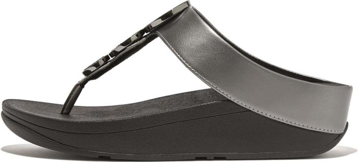 Actual product image Fitflop Halo Bead Circle Metallic Toe Post Sandals (41)