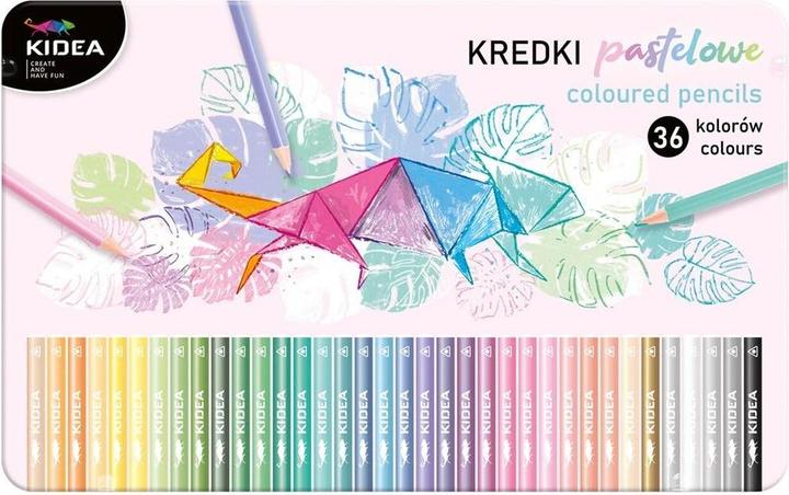 Derform Dreieckige Pastellkreiden 36 Farben KIDEA (36x)