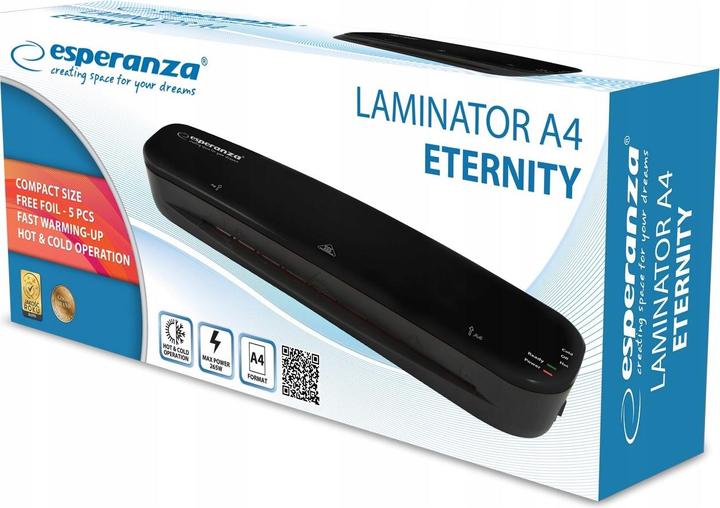 Image du produit Esperanza EFL002 Plastifieuse à froid/chaud /min (80 - 125 µm, A4)