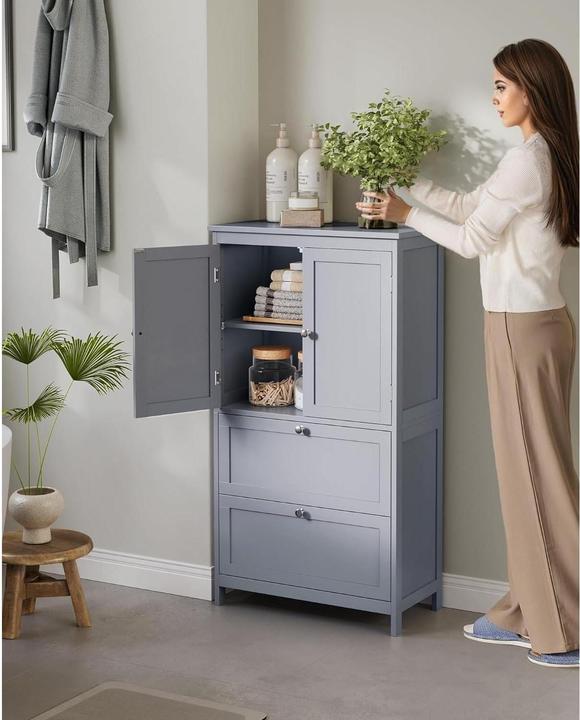 Immagine prodotto Vasagle Kommode in Landhausstil 60 x 110 cm, Grau (60 x 30 x 110 cm)