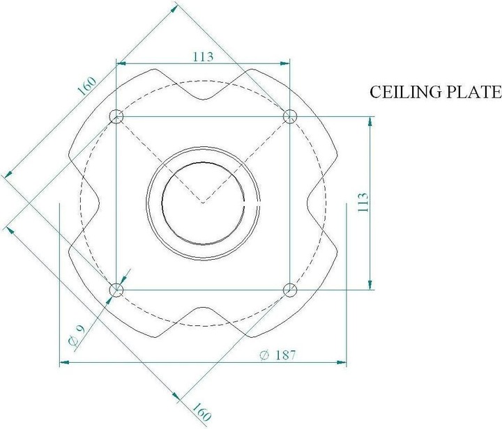 Actual product image Euromet Arakno ceiling mount (Ceiling)