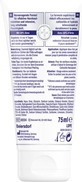 Actual product image Hansaplast Anti Callus Intensive (Foot cream & foot gel, 75 ml)