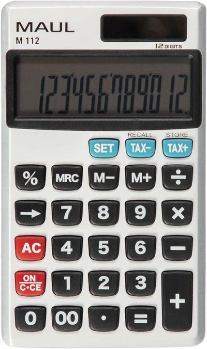 Immagine prodotto Maul Calcolatrice M112 Argento (Batterie, Celle solari)