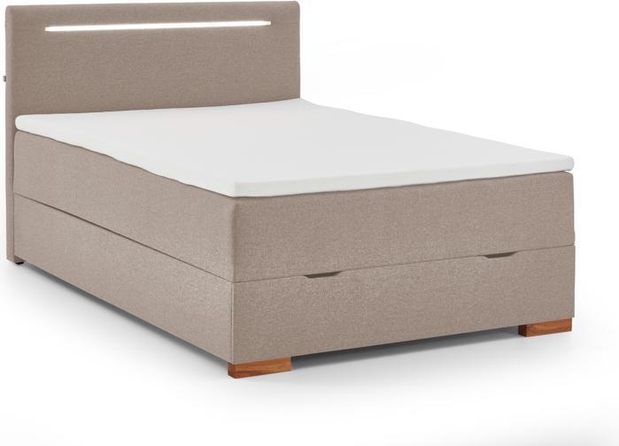 Produktbild Meise Möbel Cooper I Boxspringbett Holzfuss/Stoff Faro (140 x 200 cm)