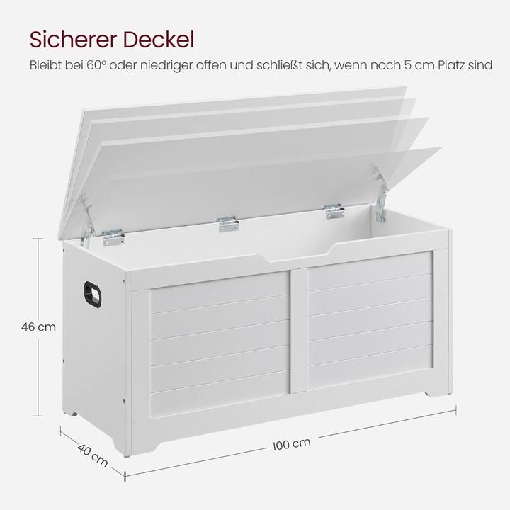 Produktbild Vasagle Sitztruhe LSB061T10 weiss Holz 100,0 cm (100 cm)