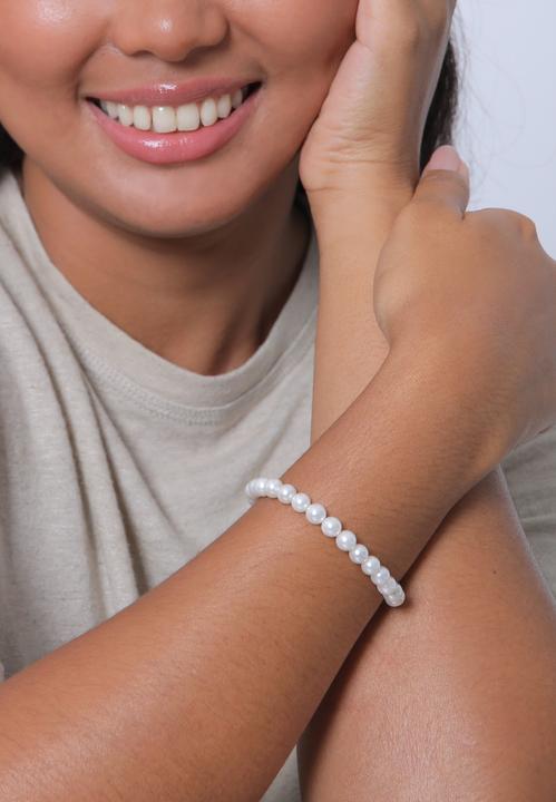 Produktbild Elli Armband Muschelkernperlen 925 Sterling Silber (18 cm, Muschelkernperlen, 925 Sterling Silber, Edelstahl, No Stein)