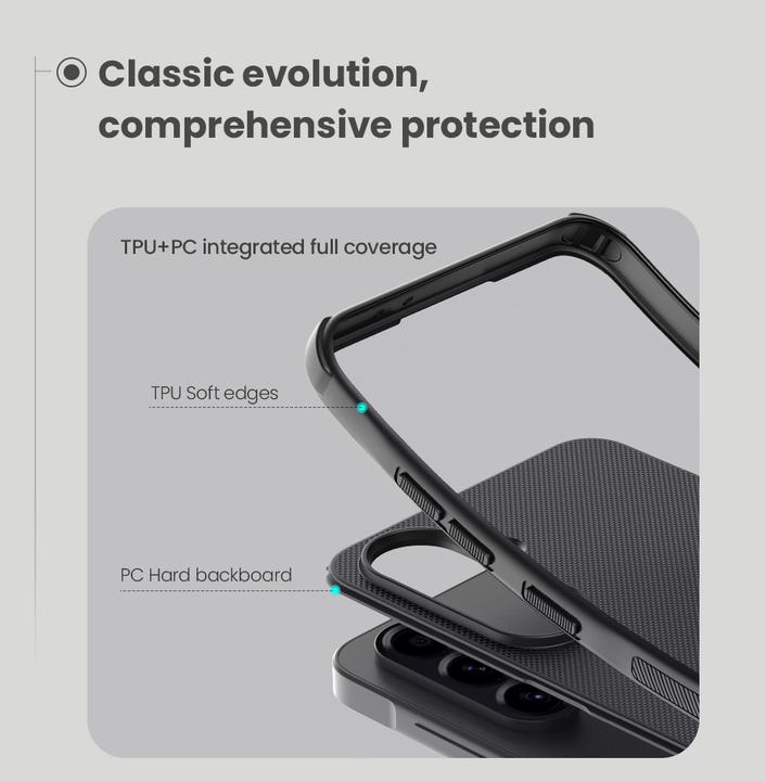 Actual product image Nillkin Super Frosted PRO magnetic back cover for Samsung Galaxy A56 5G, black (Samsung Galaxy A56 5G)