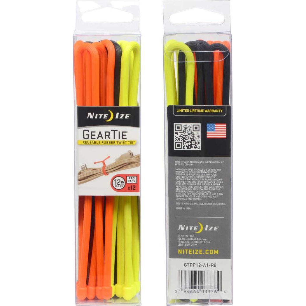 Nite Ize GearTie 12" ProPack, Mouse, Multicolore