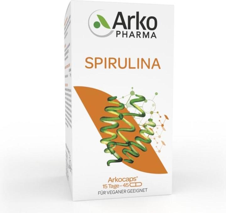 Actual product image Arkopharma Spirulina capsule (45 Piece, Snacks, 45 g)