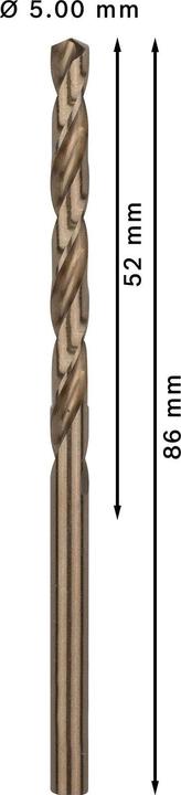 Image du produit Bosch Professional Zubehör Forets hélicoïdaux PRO Stainless Steel HSS-Co, 5 x 52 x 86 mm (5 mm)