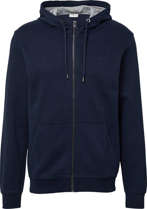 Produktbild s.Oliver Sweatshirt Jacke Sweatshirt-Jacke mit Kapuze und Logo (M)