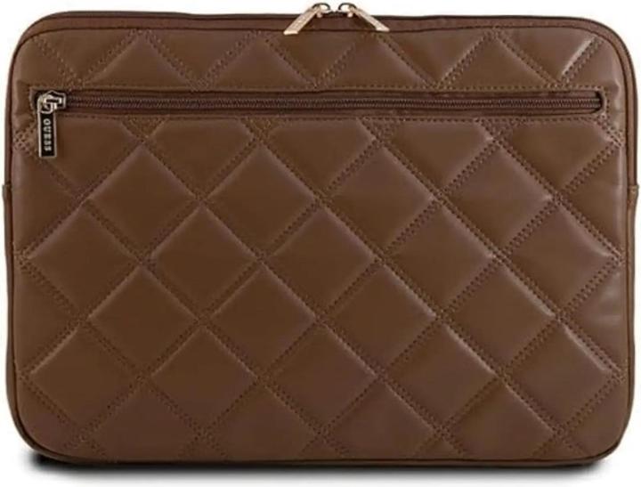 Produktbild Guess Sleeve GUCS14ZPSQSSGW 14" brązowy/brown Quilted 4G (14")