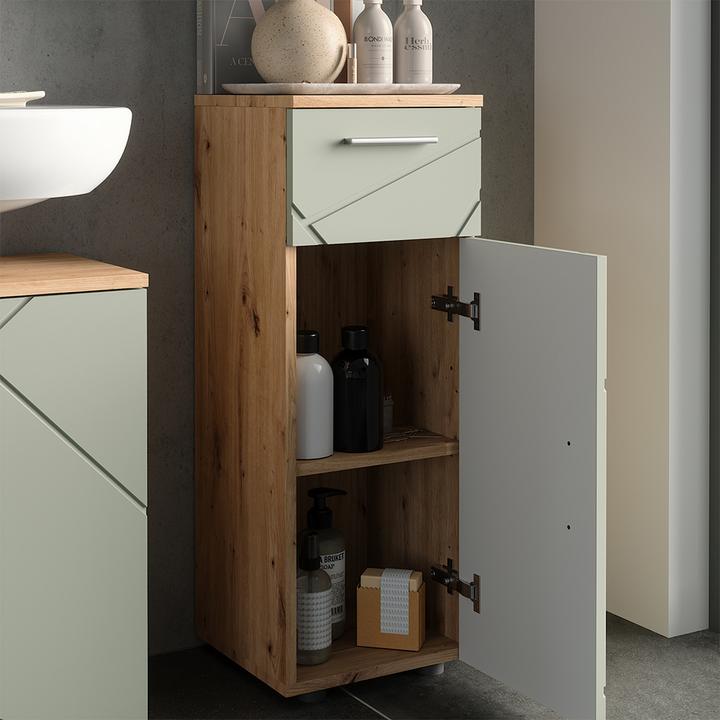 Produktbild Vicco Midischrank Irma, Salbeigrün/Artisan, 30 x 81 cm (30 x 30 x 81 cm)