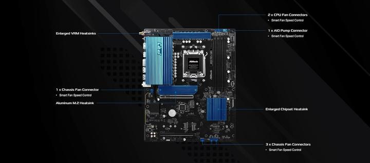 Produktbild AsRock B850 Pro-A WiFi (AM5, AMD B850, ATX)