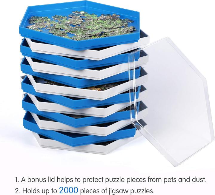 Immagine prodotto Becko Stapelbare Puzzle-Sortiertabletts (2000 pezzi)