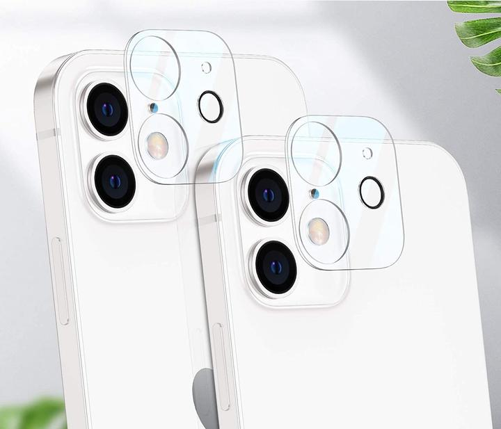 Actual product image Apfelkiste iPhone 12 Mini/11 Kamera Protector Panzer Glas (2er Set), Transparent (2 pcs., Apple iPhone 11, Apple iPhone 12 mini)