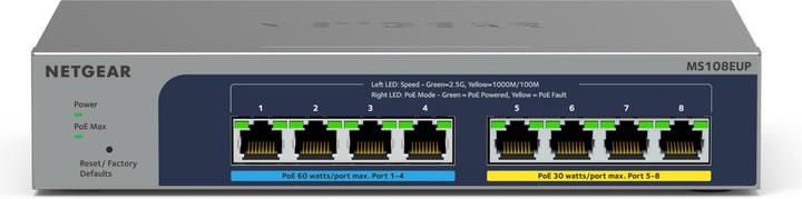 Productafbeelding Netgear Schakelaar 8x GE MS108EUP PoE++. (8 ports)