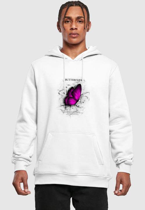 Produktbild Merchcode Butterflies Fitted Heavy Hoody - 177121 (L)