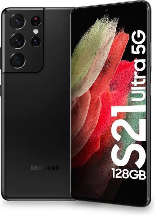 Immagine prodotto Samsung Galaxy S21 Ultra UE (128 GB, Phantom Black, 6.80", Doppia SIM, 5G)