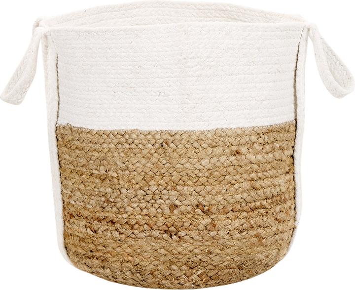 Produktbild Beliani Jutekörben Natur und Weiss 2er Set BELLPAT (32 cm, 2x)