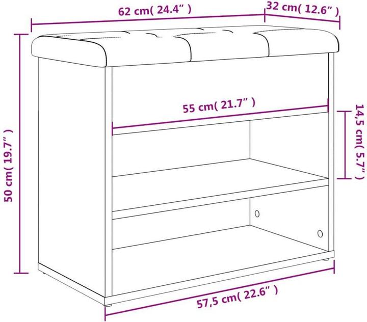 Produktbild vidaXL Serena (62 x 32 x 50 cm)