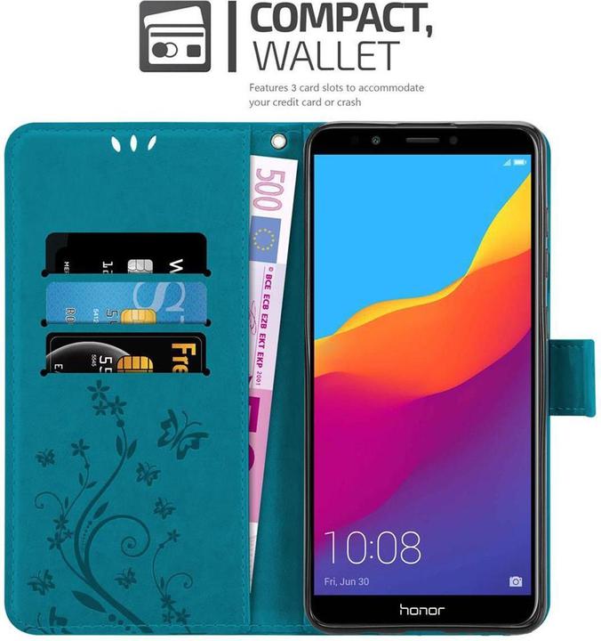Produktbild Cadorabo Flower Book Cover (Huawei Y7 (2018))