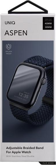 Immagine prodotto Uniq pasek Aspen Apple Watch 40/38/41mm Serie 4/5/6/7/8/SE/SE2 intrecciato niebieski/oxford blu (38 mm, 40 mm, 41 mm, Plastico)