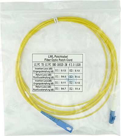 Productafbeelding CBO Simplex glasvezel patchkabel LC-UPC/SC-UPC Singlemode 2 meter (2 m)