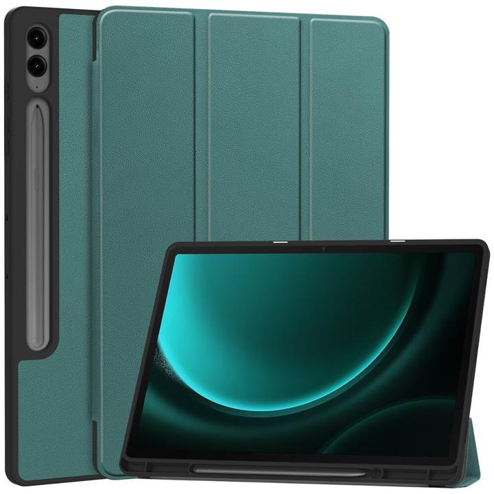 Produktbild Cover-Discount Galaxy Tab S9+ / S9 FE+ - Smart Case Silikon grün (Galaxy Tab S9+, Galaxy Tab S10+, Galaxy Tab S9 FE)