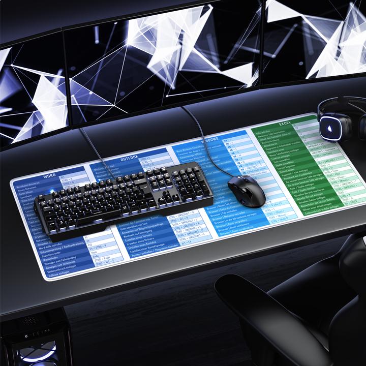 Image du produit Titanwolf Mauspad XXL Gaming Mousepad 900 x 400 x 3 mm, Auflage abwaschbar, rutschfeste Rückseite, MS Function (XXL)