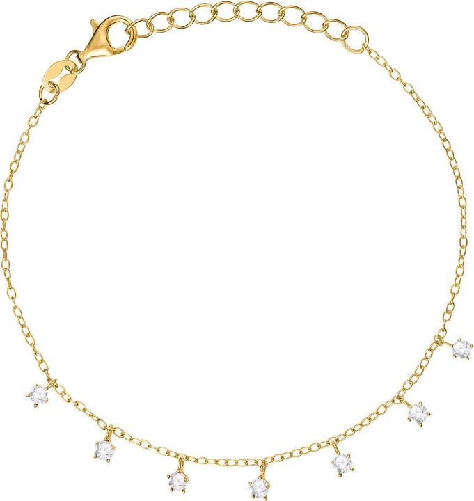 Immagine prodotto La Petite Story - Gold-plated women's bracelet with clear zircons Silver LPS05AWV68 (19 cm, Argento 925)