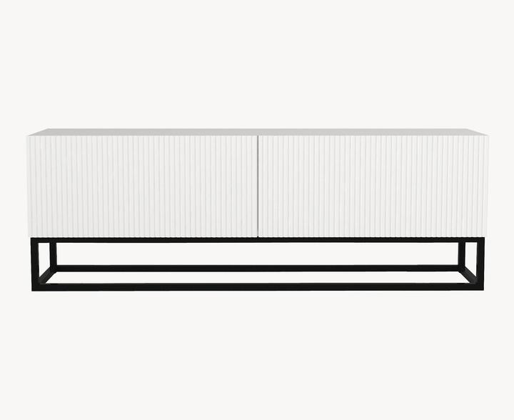 Produktbild En.Casa TV-Lowboard Verpsboga langes Gestell 135x32x47 cm Weiss (135 x 31.50 x 46.50 cm)