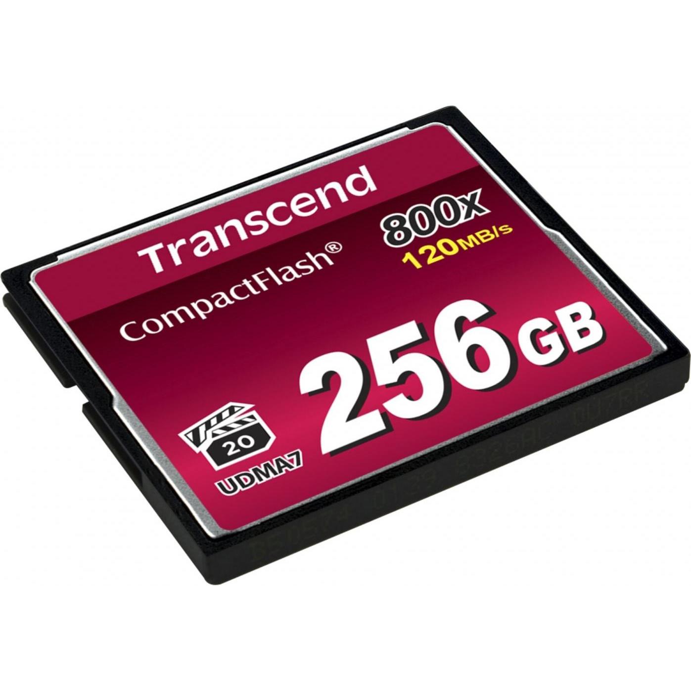 Thumbnail - Transcend CF Card 256GB MLC 800x R: 120M (256 GB, CF), Speicherkarte, Schwarz