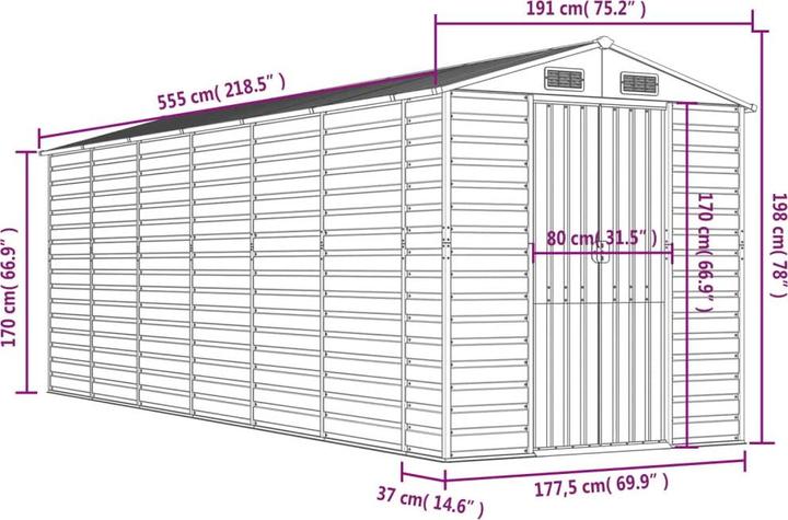 Produktbild vidaXL Gartenschuppen